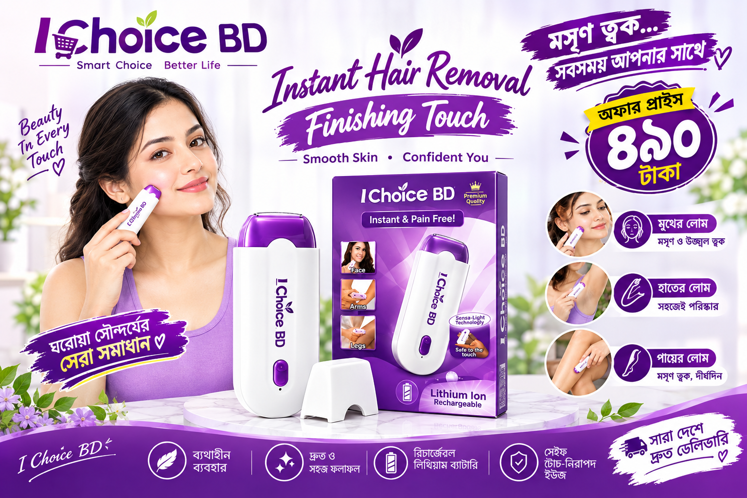Finishing Touch Instant Hair Remover. - Image 2